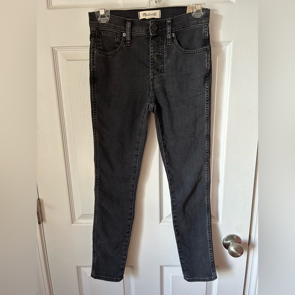 Madewell jeans women’s size 25 black 10" High-Rise Skinny Jeans NWT - Picture 3 of 9